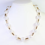 Beaufort Pearl Beaded Necklace Gold