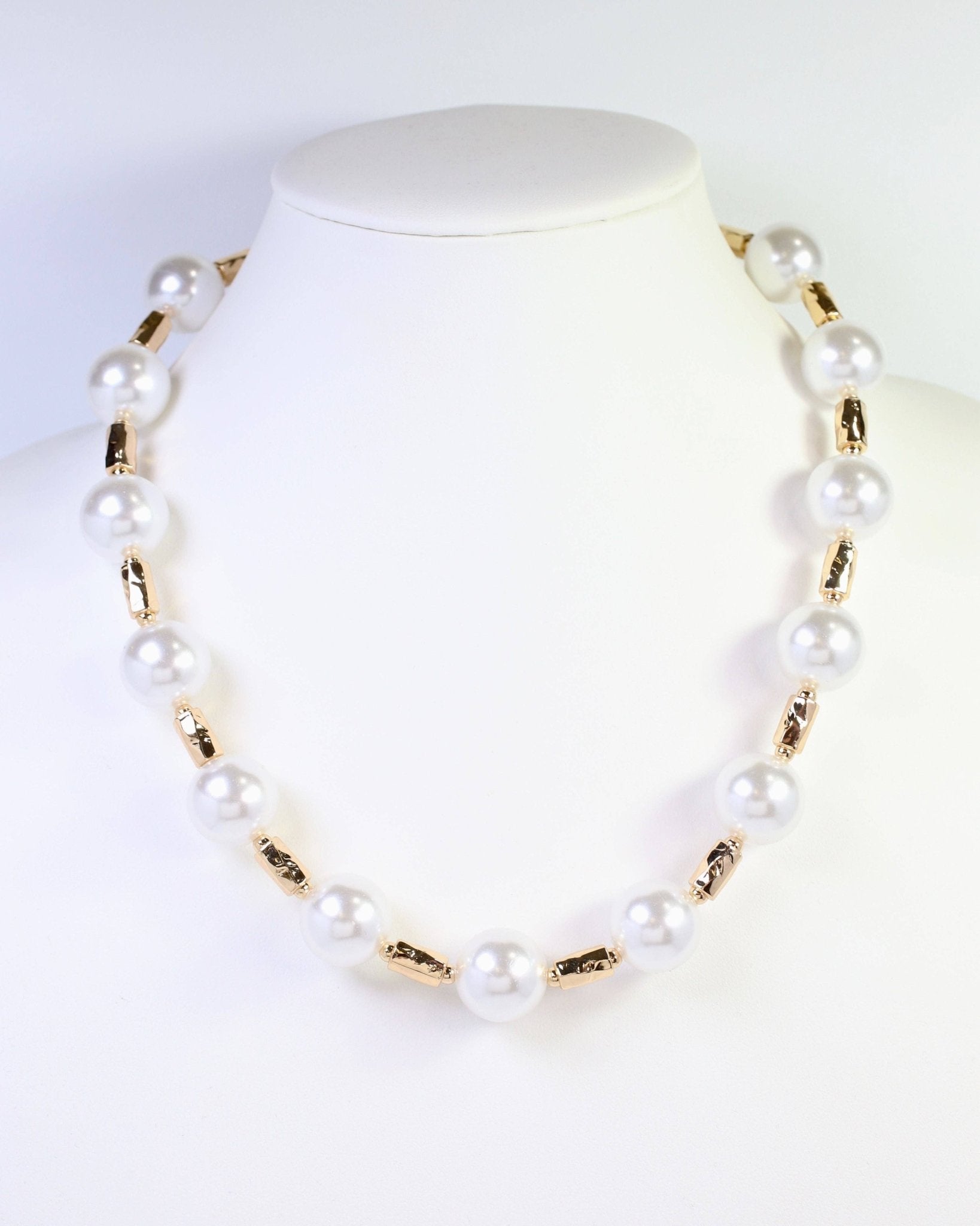 Beaufort Pearl Beaded Necklace Gold - Jessi Jayne Boutique