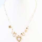 Selma Pearl Charm Necklace Gold