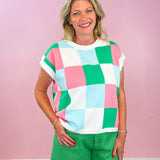 Candy Pop Checkered Sweater Vest - Jessi Jayne Boutique