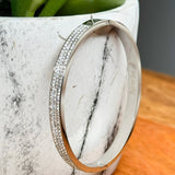 Silver Diamond Bangle Bracelet - Jessi Jayne Boutique