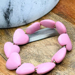 Blushing Hearts Wooded Bracelet - Jessi Jayne Boutique