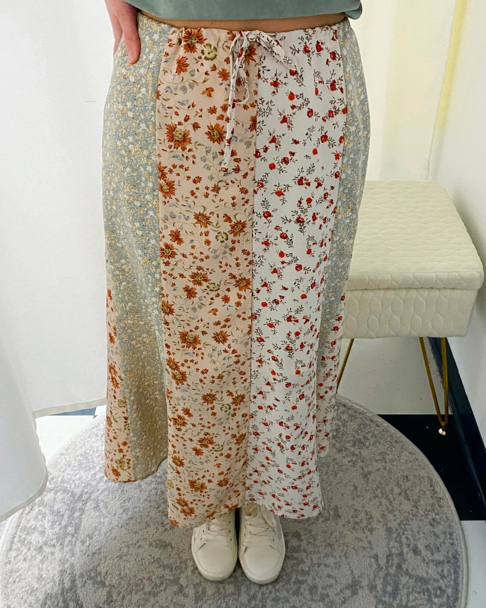 Meadow Bloom Patchwork Skirt - Jessi Jayne Boutique