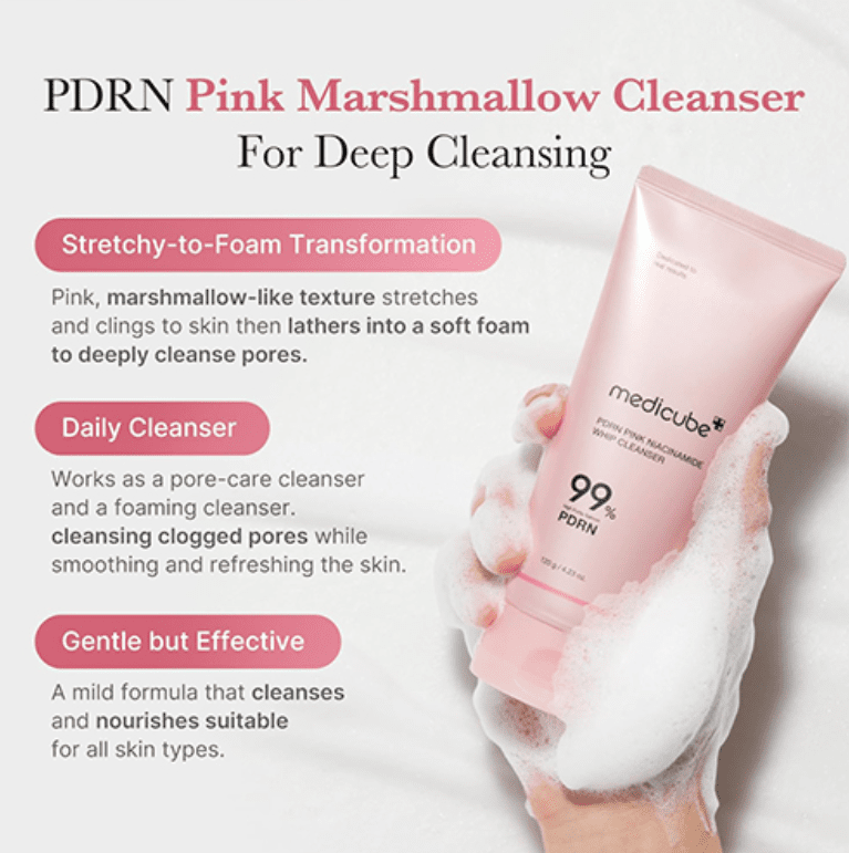 MEDICUBE PDRN Pink Niacinamide Whip Cleanser - Jessi Jayne Boutique