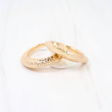 Greensboro Hammered Hoop Earring Worn Gold