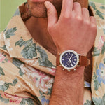 Scott Bros Evan’s Stainless Steel 44mm Field Watch in Blue - By Kendra Scott - Jessi Jayne Boutique