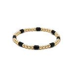 Erin Gray Heishi Black Stone & 14k Gold - Filled Waterproof Bracelet - Jessi Jayne Boutique