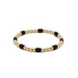 Erin Gray Heishi Black Stone & 14k Gold - Filled Waterproof Bracelet - Jessi Jayne Boutique