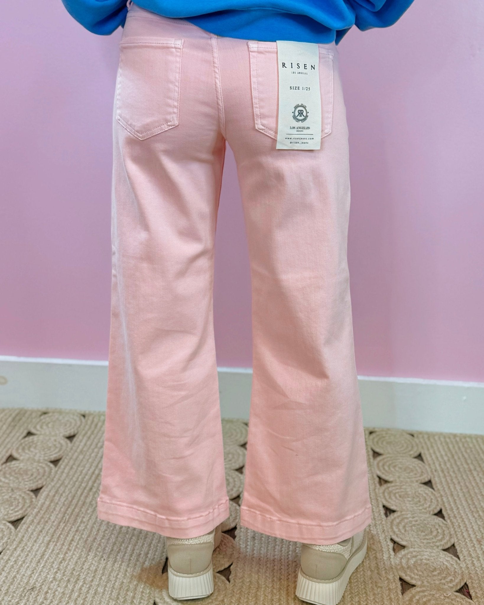 Blush Babe Tummy - Control Wide - Leg Crop Risen Jeans - Jessi Jayne Boutique