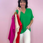 Effortless Flow V - Neck Top (four colors) - Jessi Jayne Boutique