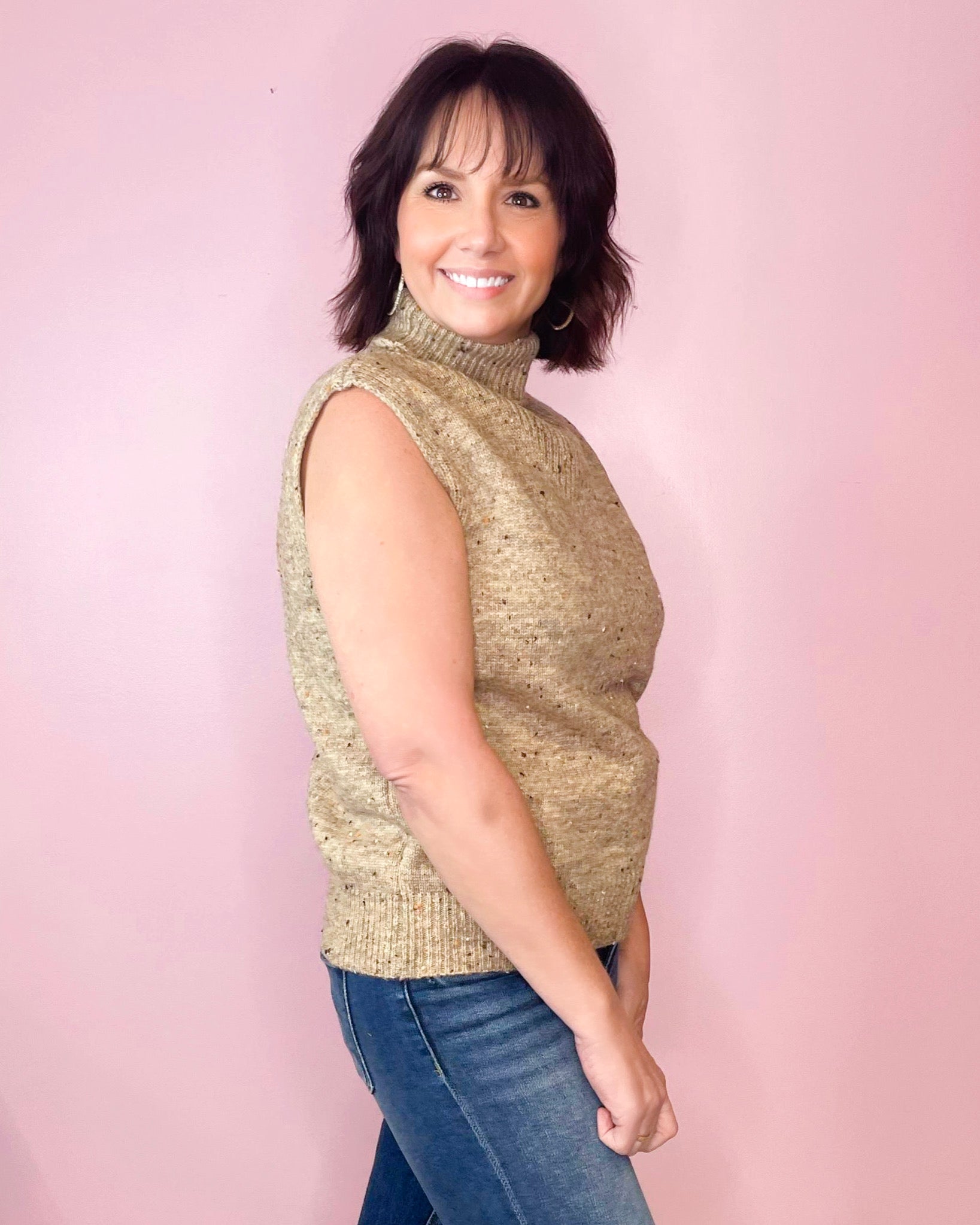 Calling On Coffee High Neck Sweater - Jessi Jayne Boutique