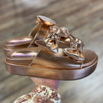 Corkys Lil Bit Knotty Platform Sandals – Rose Gold Metallic - Jessi Jayne Boutique