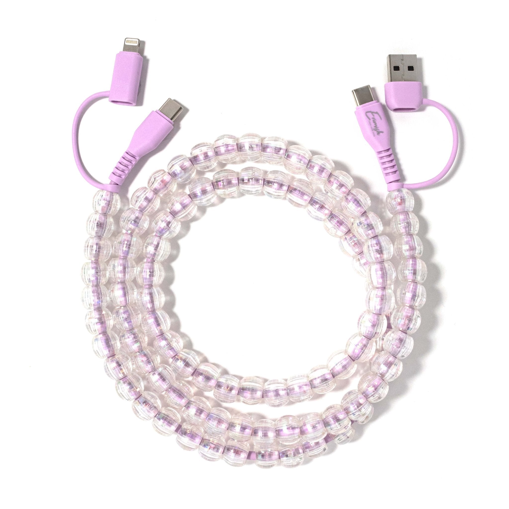 Beaded Phone Charger Bubbles Grape - Jessi Jayne Boutique