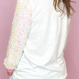 Sequin Santa White Sequin Long Sleeve Top - Jessi Jayne Boutique