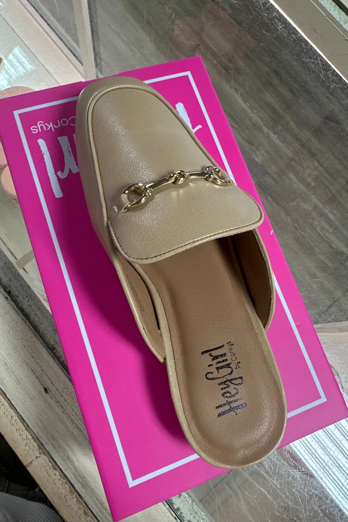 Corky Charmer Camel Faux Leather Mules - Jessi Jayne Boutique