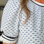 Sweetheart Varsity Knit Top - Jessi Jayne Boutique