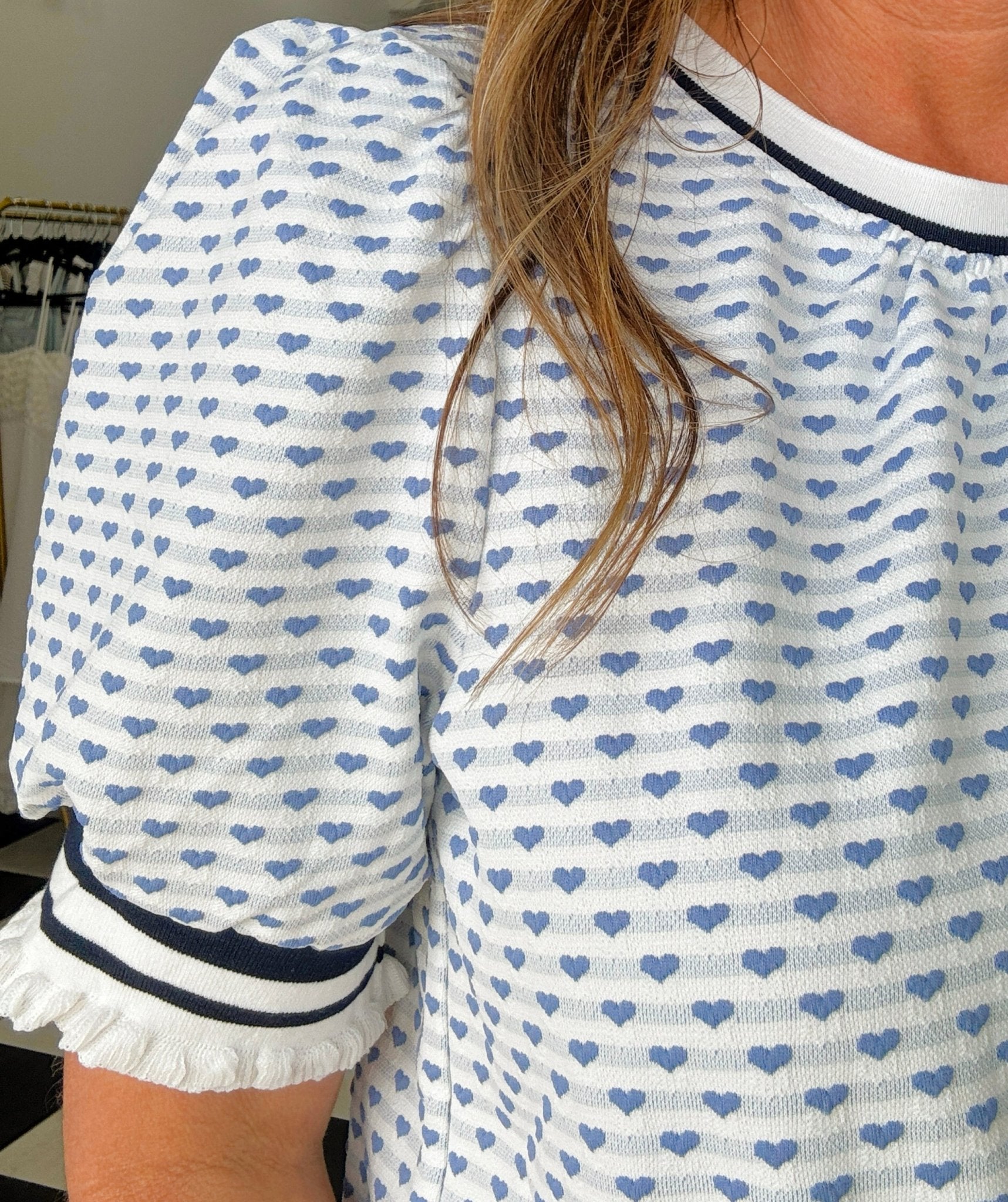 Sweetheart Varsity Knit Top - Jessi Jayne Boutique