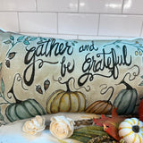 Daron's Gather & Be Grateful Lumbar 14x24 Pillow - Jessi Jayne Boutique