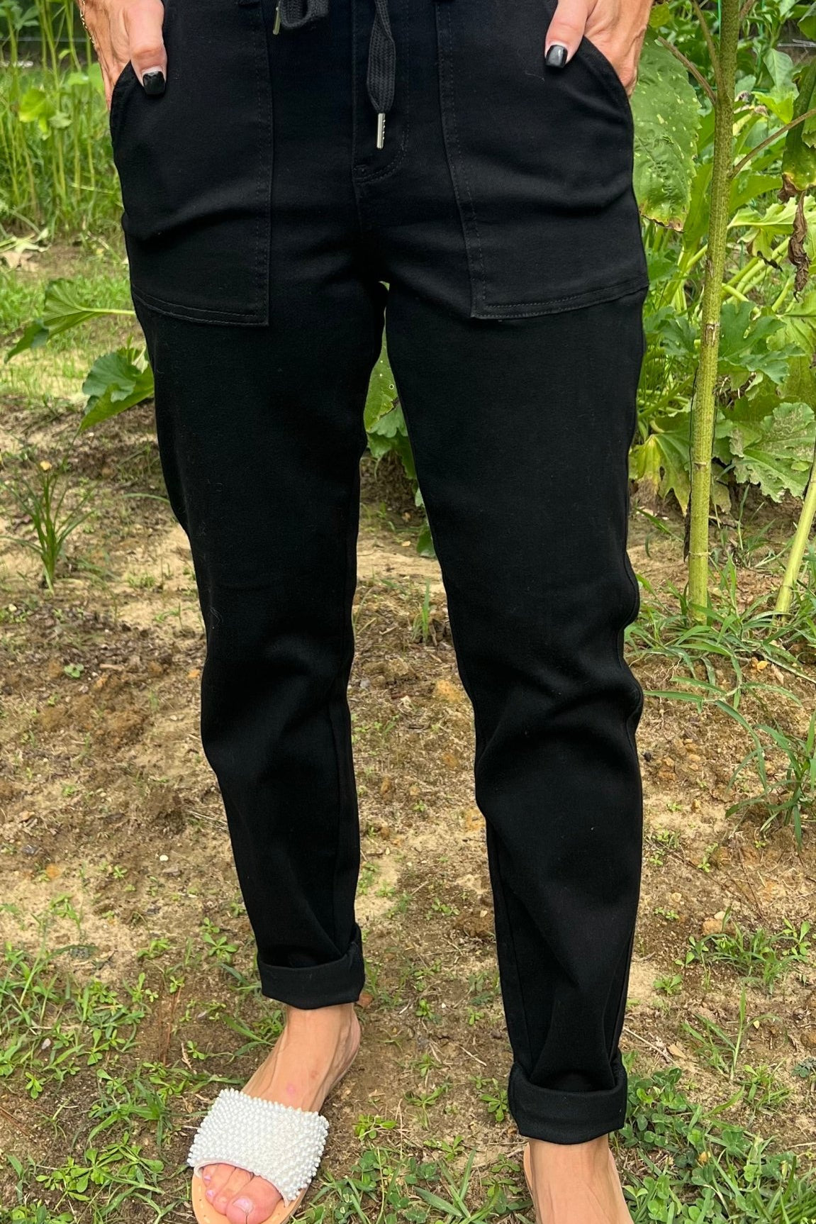 Be Able Black Jogger Style Jeans - Jessi Jayne Boutique