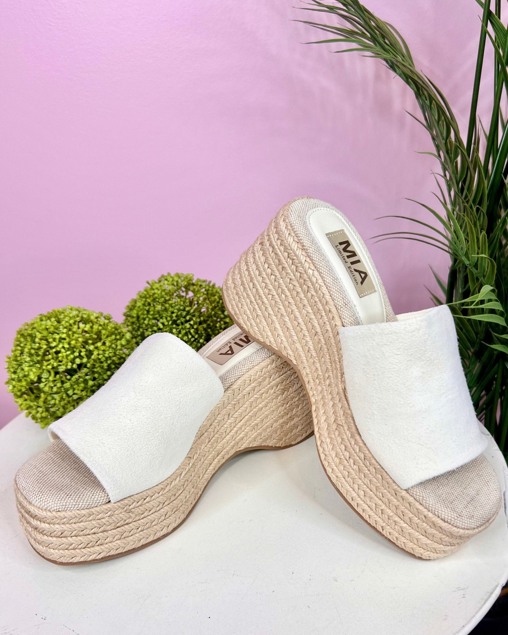 MIA Palma Espadrille Platform Wedge Sandal In Bone - Jessi Jayne Boutique