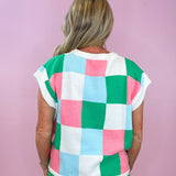 Candy Pop Checkered Sweater Vest - Jessi Jayne Boutique