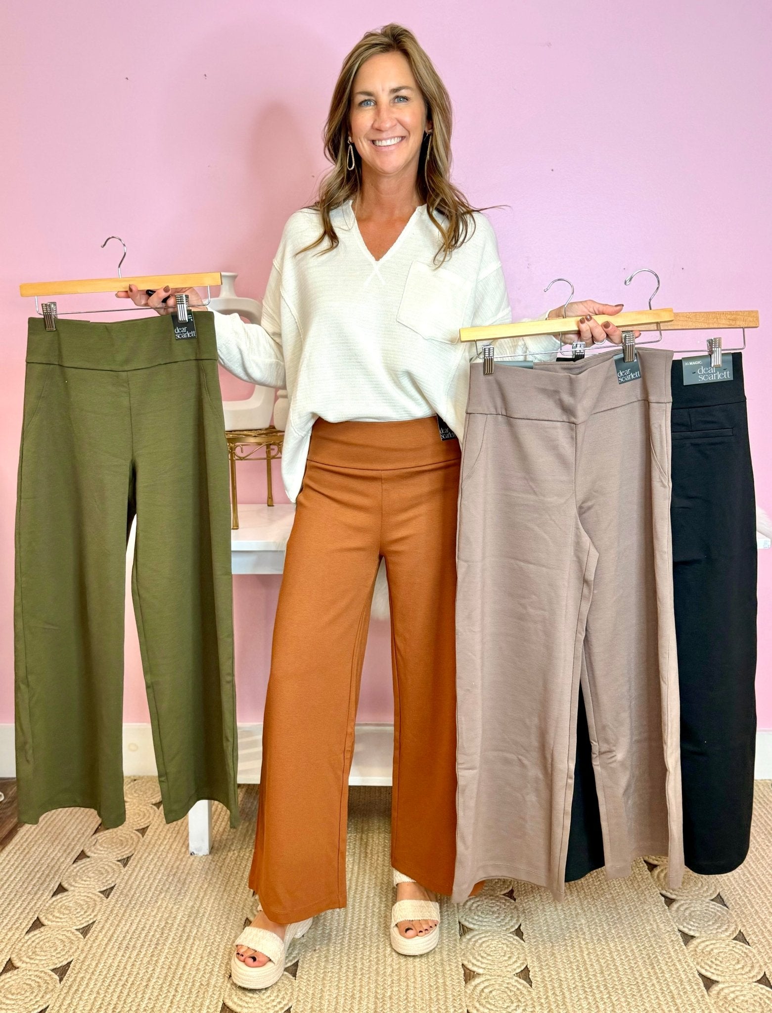 Magic Wide Leg Crop Pants (Six colors) - Jessi Jayne Boutique