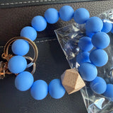 Silicone Beaded Wristlet Keychain