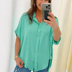 Easy Flow Oversized Button - Up Top - Jessi Jayne Boutique