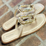 Empress Gold Flat Sandals - Jessi Jayne Boutique