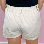 Cream Utility Chic Contrast Stitch Shorts - Jessi Jayne Boutique