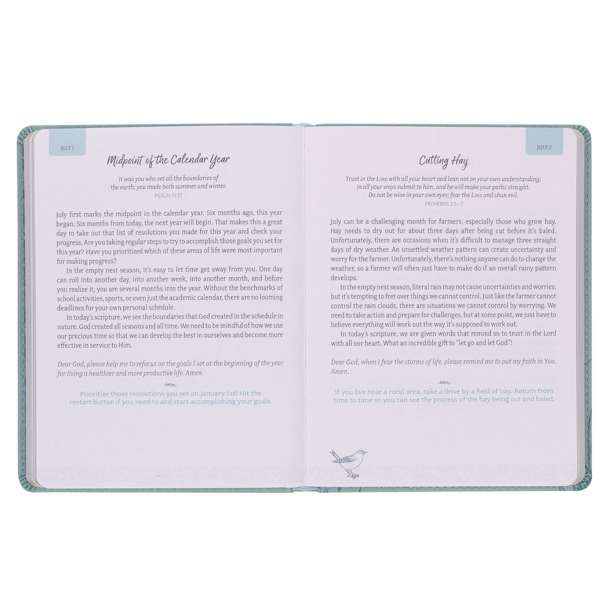 Daily Hope for the Empty Nest Dusty Teal Faux Leather Devotional Book - Jessi Jayne Boutique