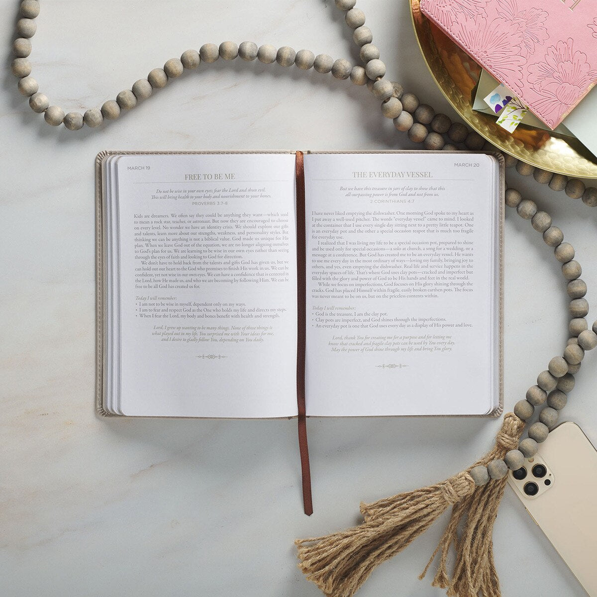 Ten Minutes with God for Women Taupe Faux Leather Daily Devotional Book - Jessi Jayne Boutique