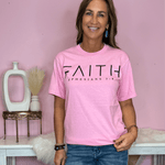 Faith Soft Pink Short Sleeve Graphic Tee - Jessi Jayne Boutique