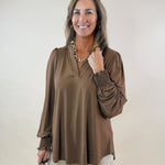 Mocha Muse Blouse - Jessi Jayne Boutique