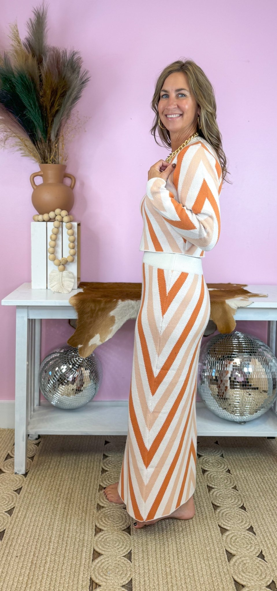 Cultivating Kindness Stripe Sweater Skirt Set - Jessi Jayne Boutique