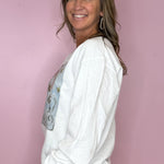 Pink And Gold Santa Graphic Sweatshirt - Jessi Jayne Boutique