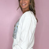 Pink And Gold Santa Graphic Sweatshirt - Jessi Jayne Boutique