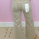 Taupe Babe Tummy - Control Wide - Leg Crop Risen Jeans - Jessi Jayne Boutique