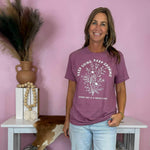 Keep Going Keep Growing Mauve Floral Graphic Tee - Jessi Jayne Boutique