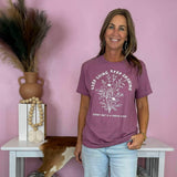 Keep Going Keep Growing Mauve Floral Graphic Tee - Jessi Jayne Boutique
