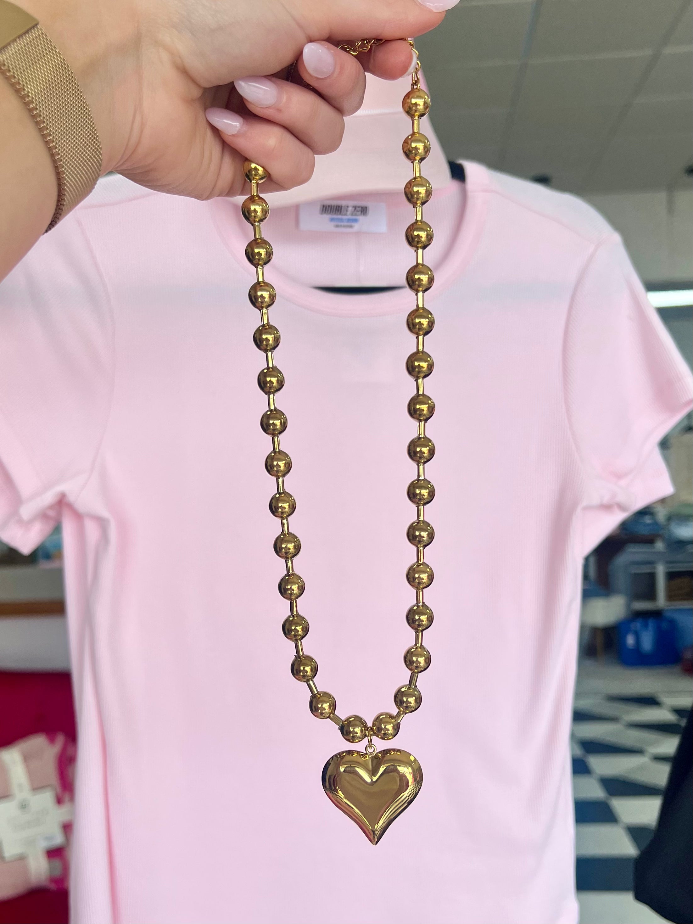 Chunky Bubble Heart Necklace - Jessi Jayne Boutique