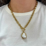 Gold Pearl Drop Necklace - Jessi Jayne Boutique