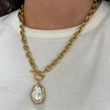 Gold Pearl Drop Necklace - Jessi Jayne Boutique