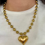 Chunky Bubble Heart Necklace - Jessi Jayne Boutique