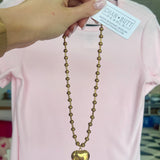 Gold Small Bubble Heart Necklace - Jessi Jayne Boutique