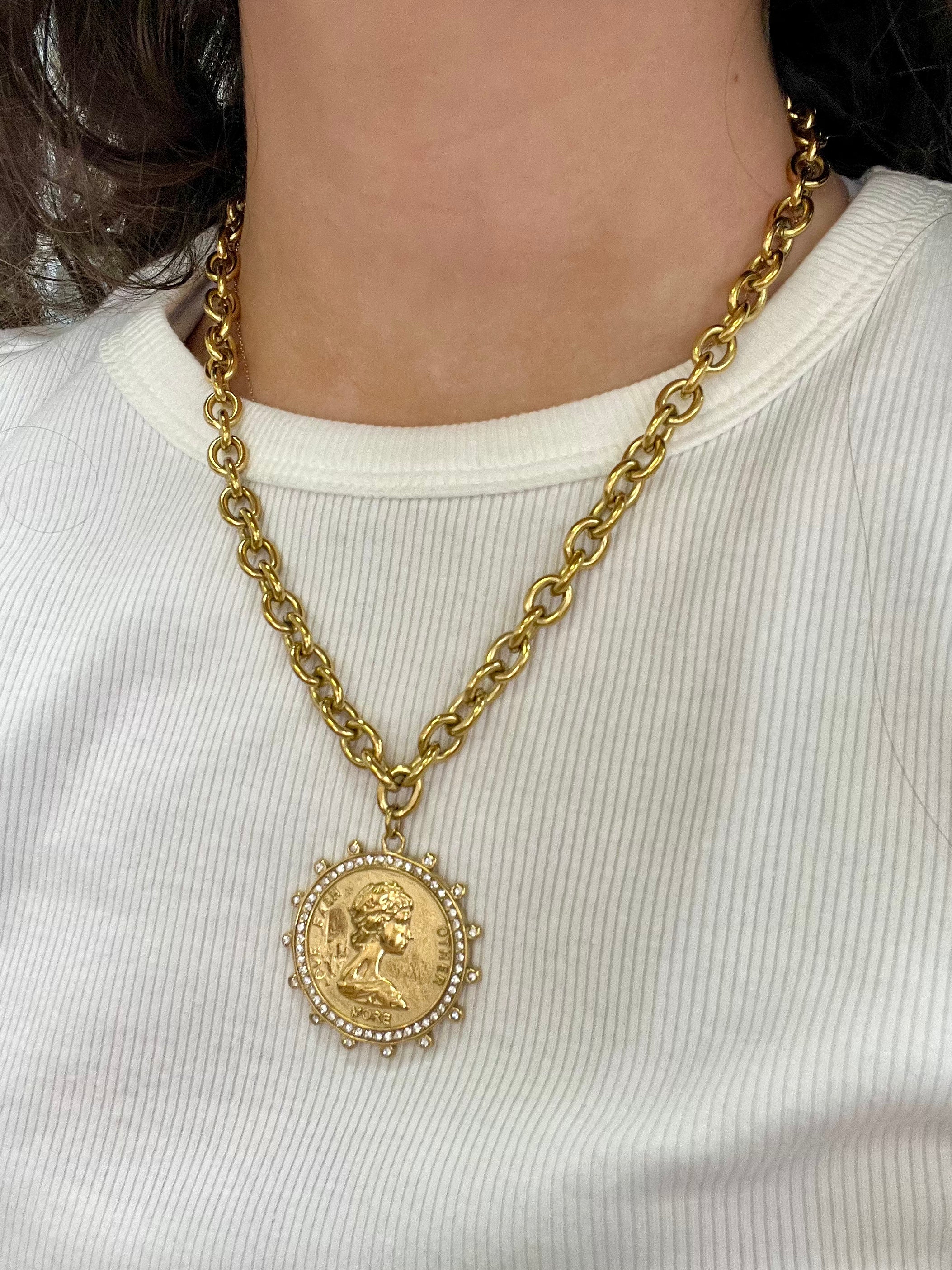Love More Coin Chain Necklace - Jessi Jayne Boutique