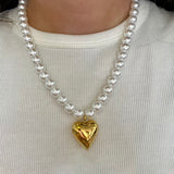 Timeless Pearl Heart Necklace - Jessi Jayne Boutique