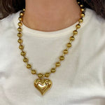 Chunky Bubble Heart Necklace - Jessi Jayne Boutique