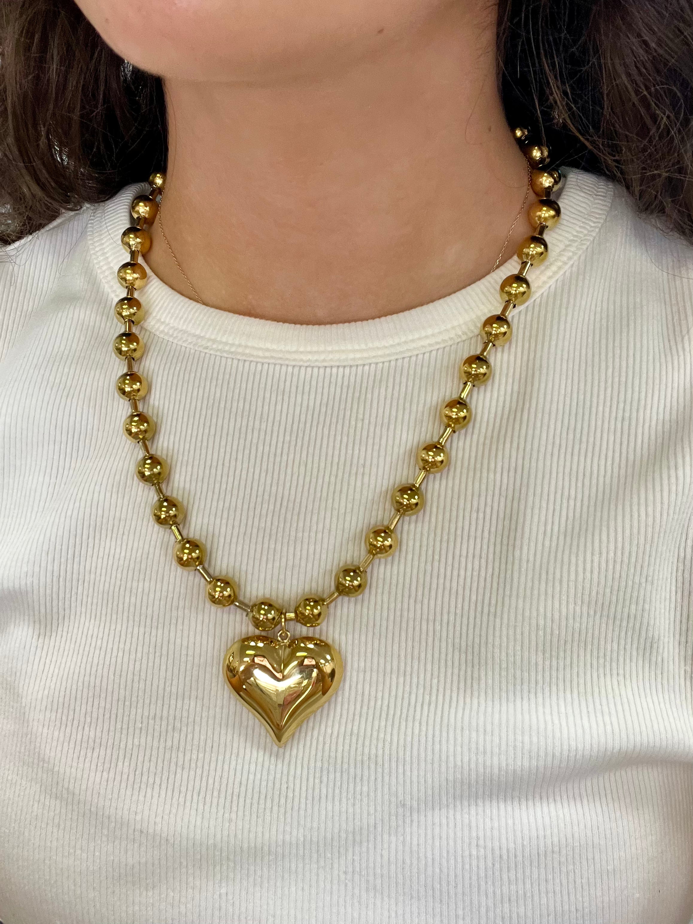 Chunky Bubble Heart Necklace - Jessi Jayne Boutique