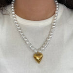 Timeless Pearl Heart Necklace - Jessi Jayne Boutique